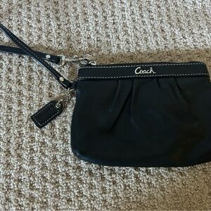 Coach Black Leather Wristlet